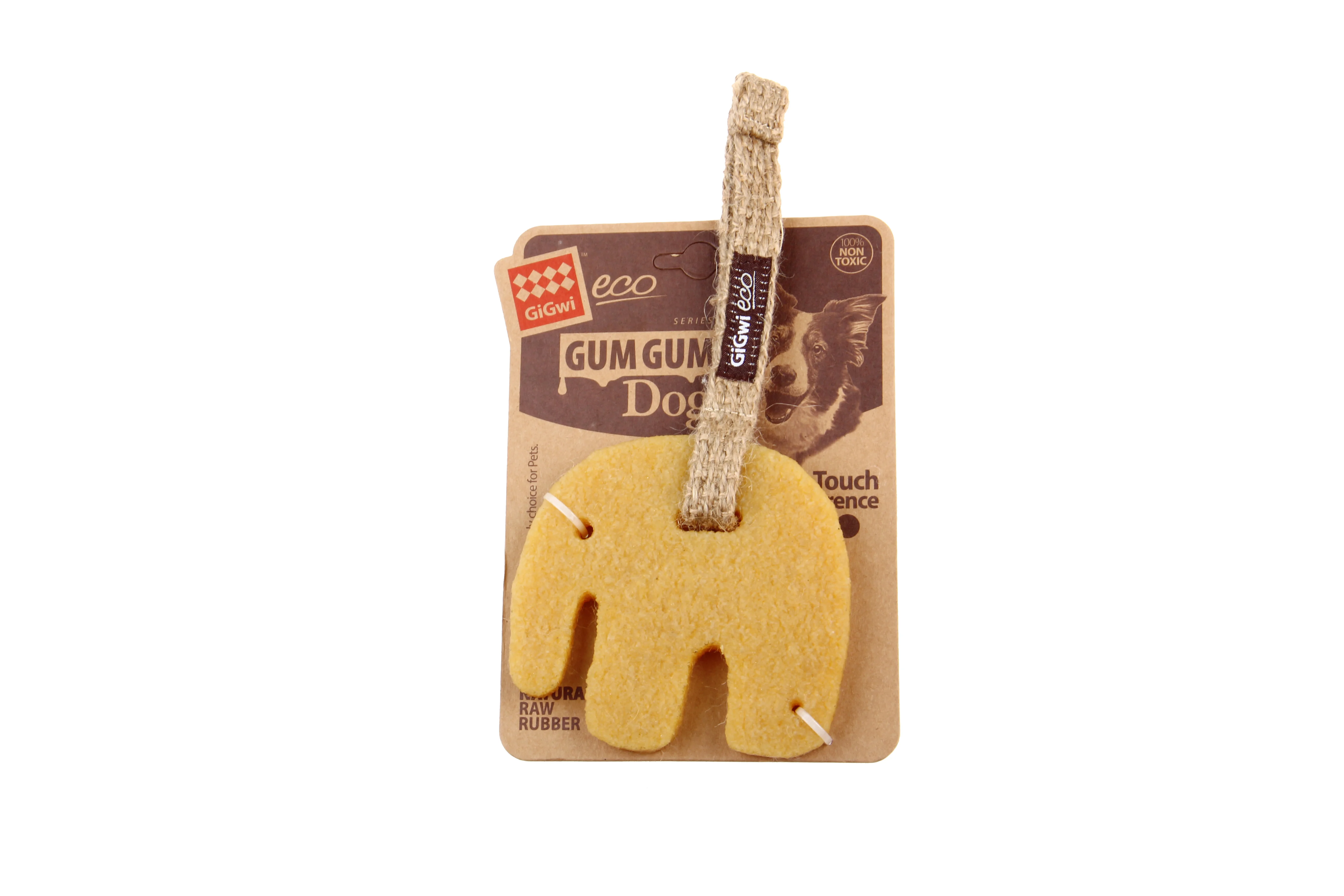 Gigwi Gum Gum Natural Rubber Hemp Rope With Strap Big Elephant