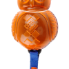 Gigwi Push To Mute Owl Solid Dog Toy Orange/Blue