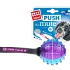 Gigwi Owl Push To Mute Purple/Blue Transparent Dog Toy