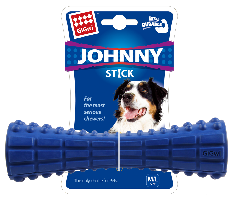 Gigwi Johnny Stick Extra Durable  Medium/Large Blue Dog Toy