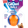 Gigwi Ball Squeaker Solid/Transparent Blue Orange Dog Toy