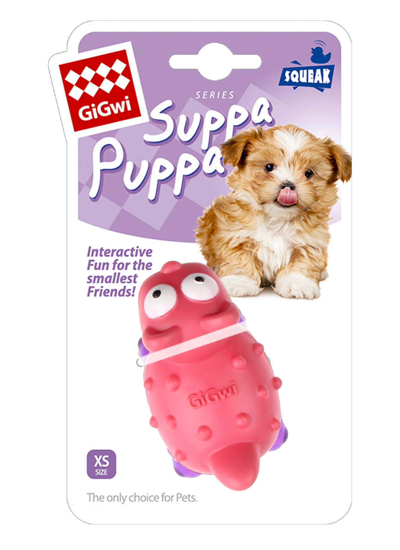 Gigwi Suppa Puppa Bear Squeaky Rubber Dog Chew Toy