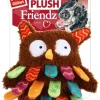 Gigwi Plush Friendz Owl With Squeaker Dog Toy