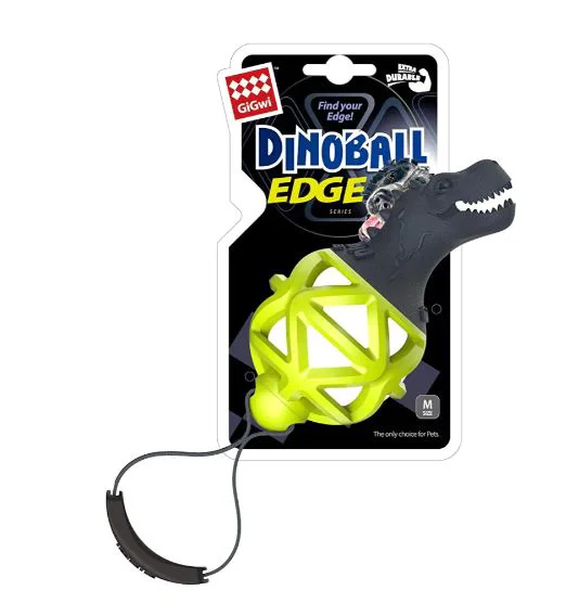 Gigwi Dinoball Edge With Strap Chew Dog Toy Green