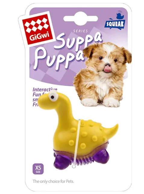 Gigwi Suppa Puppa Dino Yellow-Purple