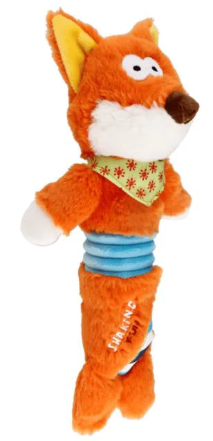 Gigwi Shaking Fun Fox Plush Dog Toy With Squeaker