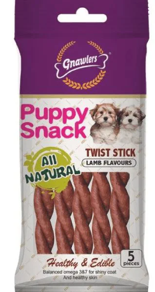 Gnawlers Puppy Twisted Stick Lamb Flavor