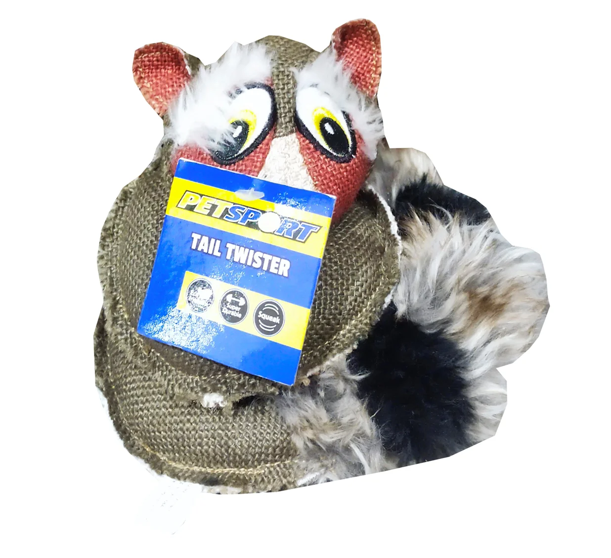 Trixie Tuff Plush Tail Twister 12" Assorted
