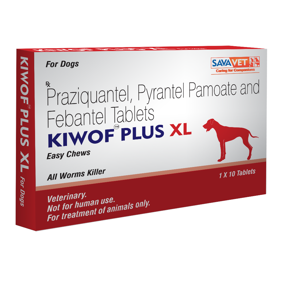 Savavet Kiwof Plus XL Dog Deworming Tablets For Large dogs