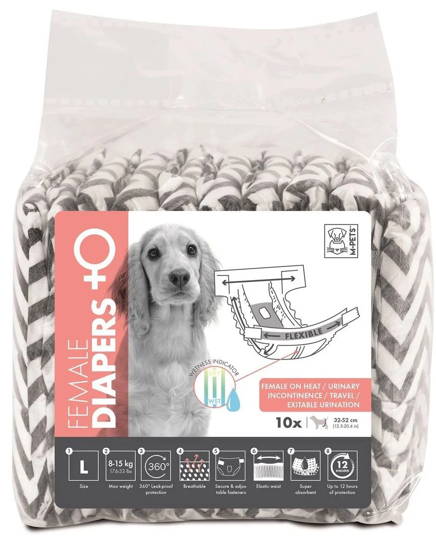 M-Pets Diapers For Female Dog Large