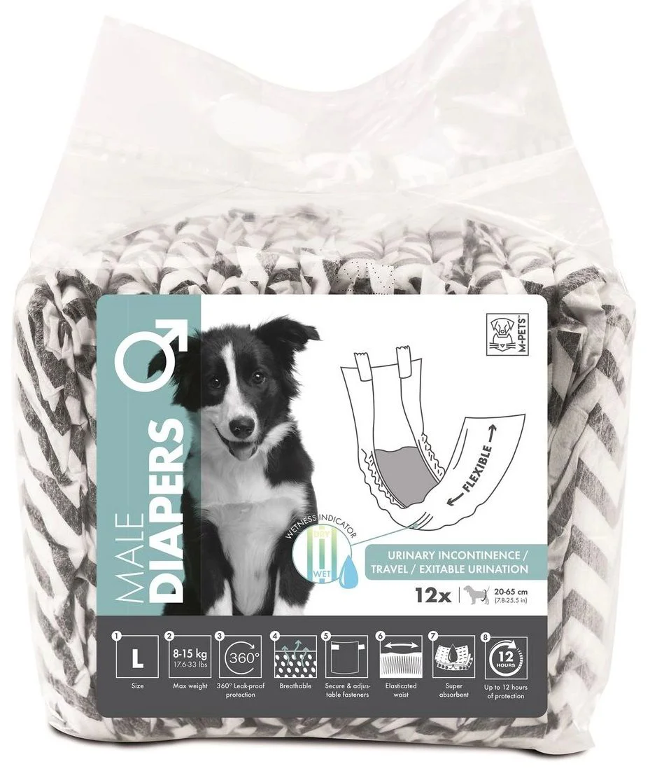 M-Pets Diapers For Male Dog Large