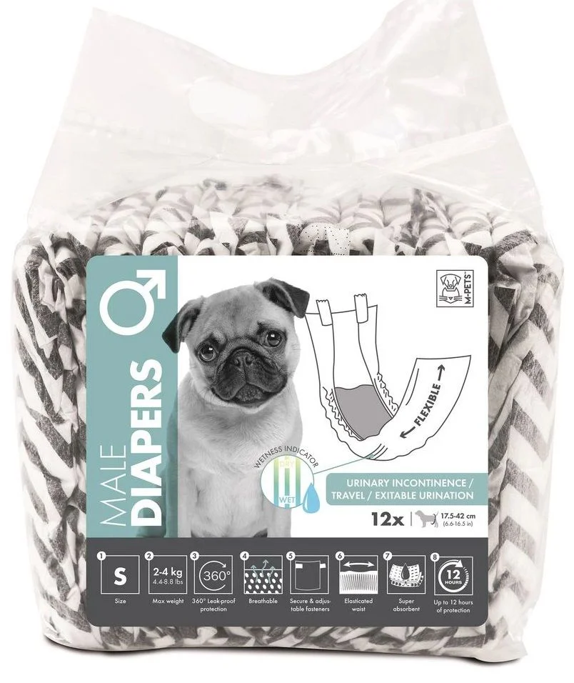 M-Pets Diapers For Male Dog Small