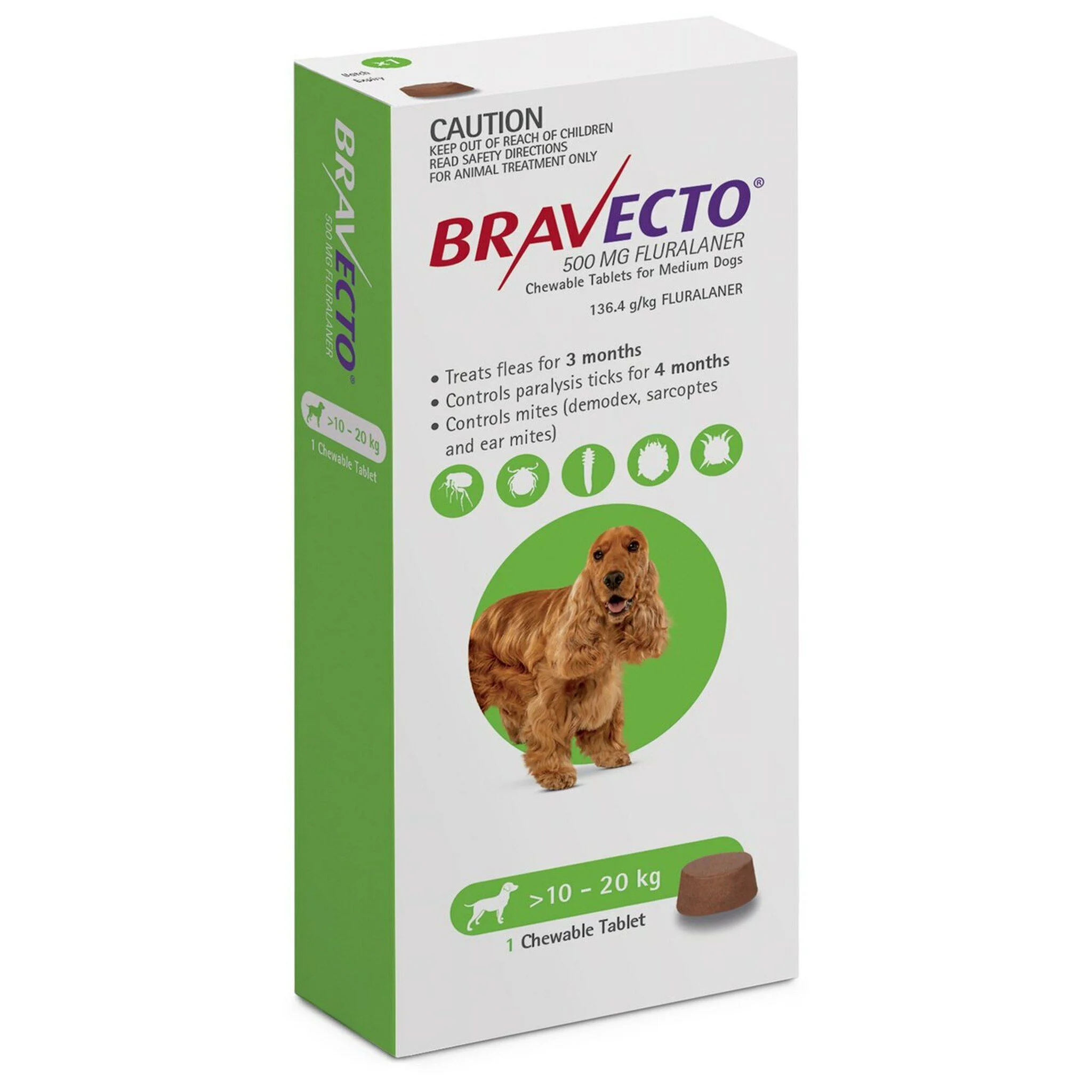 Bravecto Tablets For Dogs (10 - 20 kg)