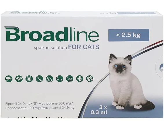 Broadline Spot On For Cats < 2.5KG (0.3ML)