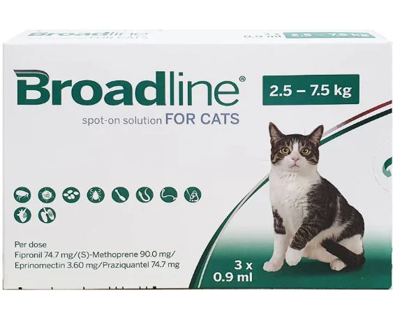 Broadline Spot On For Cats 2.5KG-7.5KG  (0.9ML)
