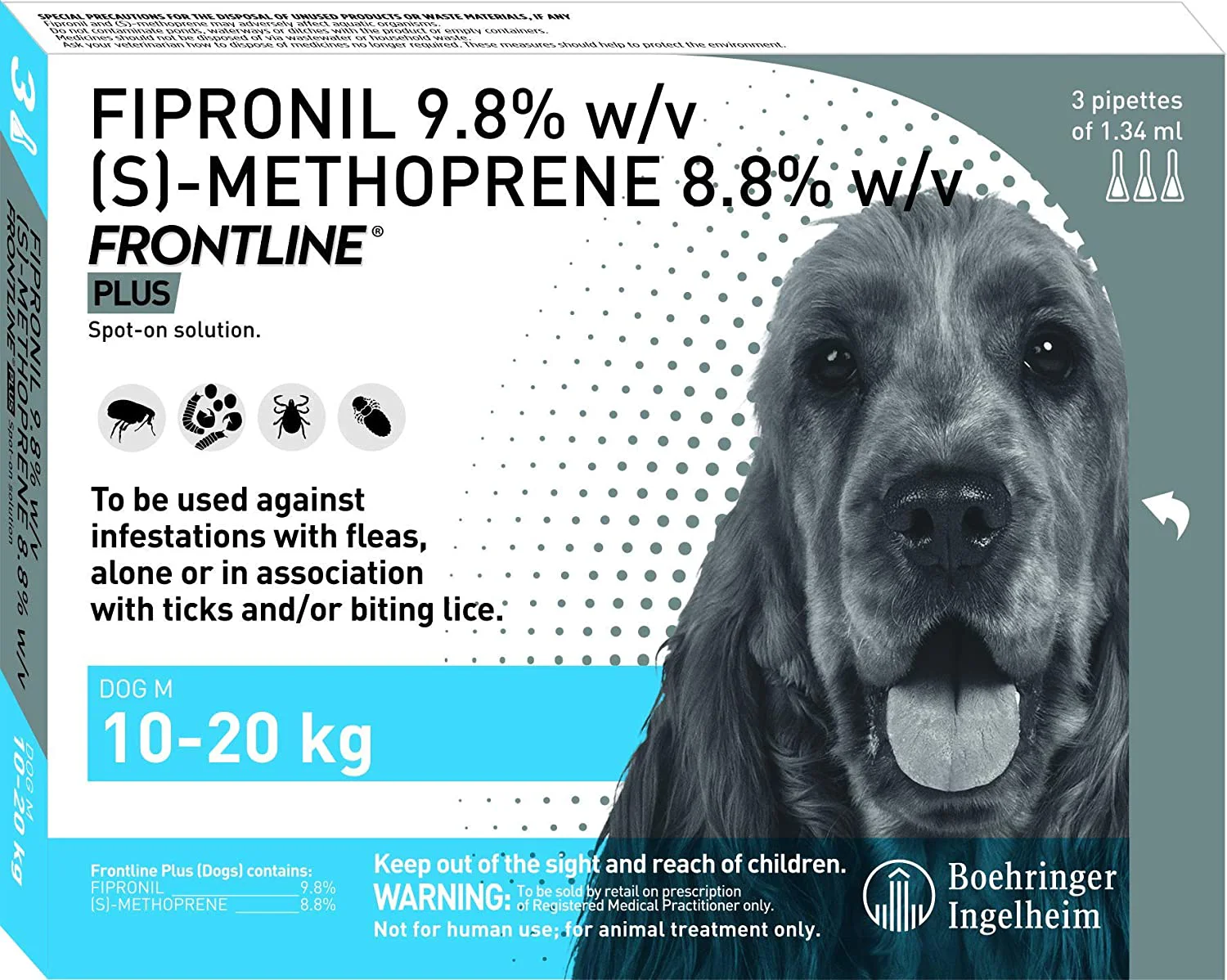 Frontline Plus Spot On For Dogs 10-20KG