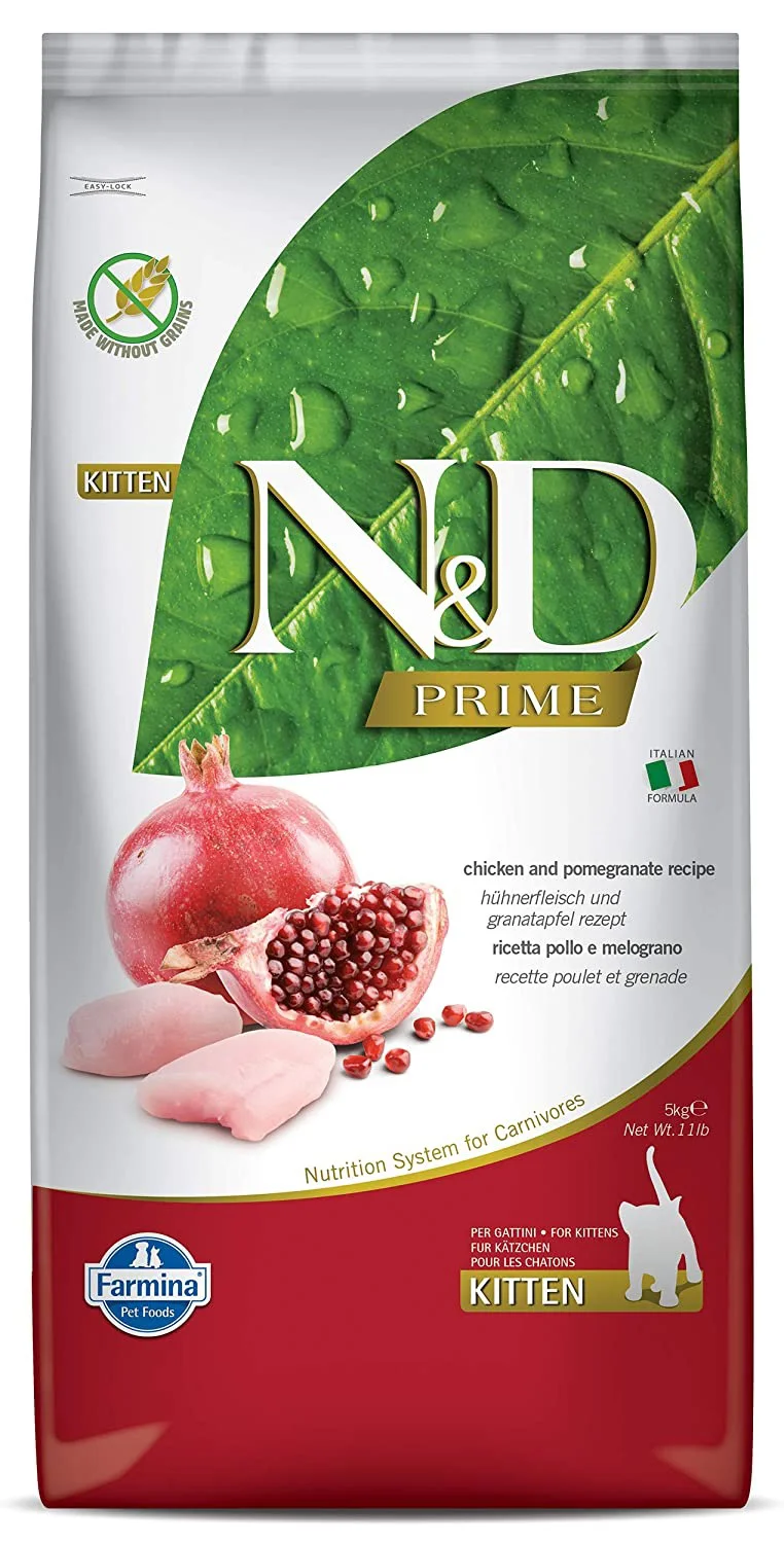 Farmina Prime Natural & Delicious Chicken & Pomegranate Grain-Free Kitten Dry Food