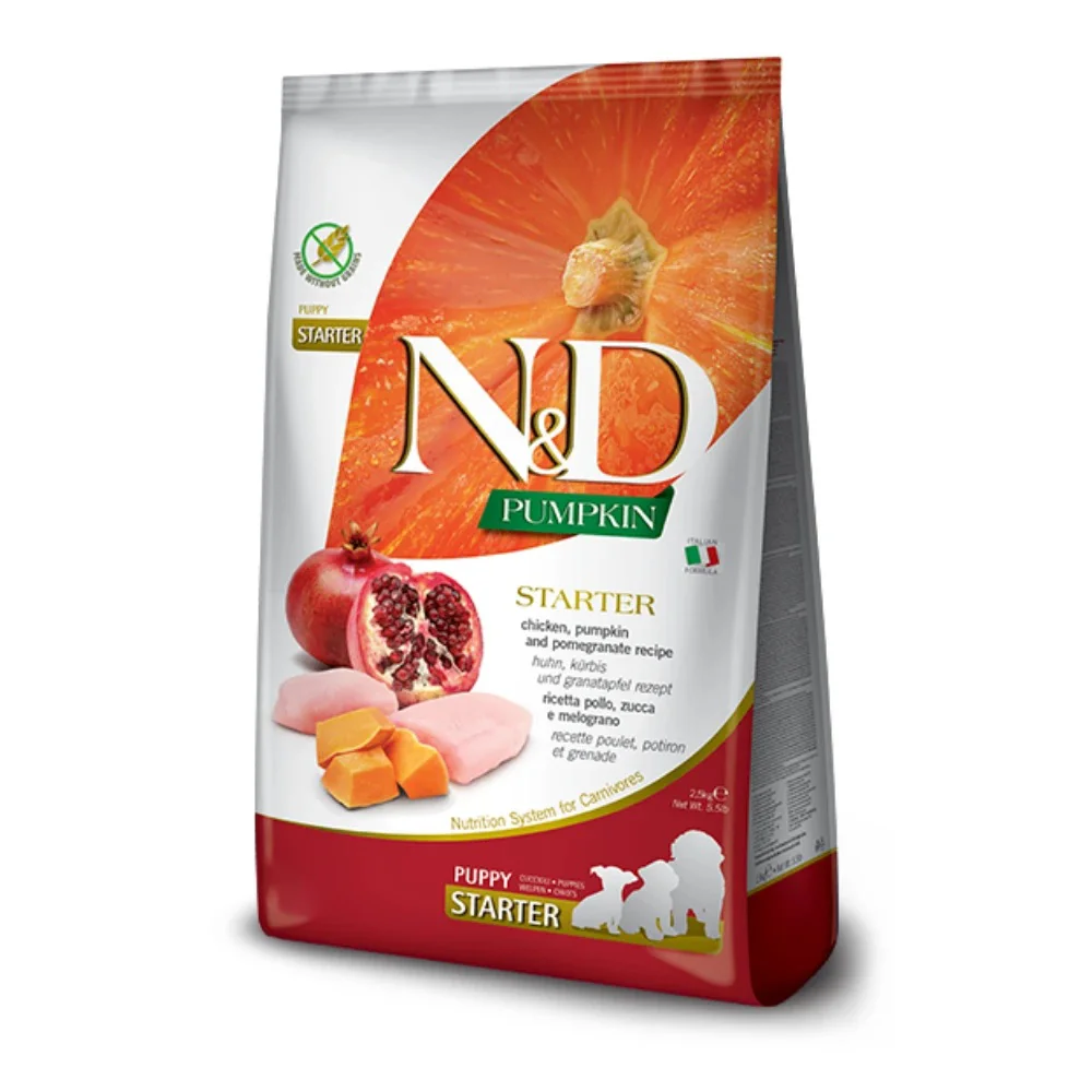 Farmina Natural & Delicious Pumpkin, Chicken & Pomegranate Made Grain Free Puppy Starter