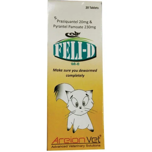 Areionvet Feli-D Tablets Dewormer For Cats