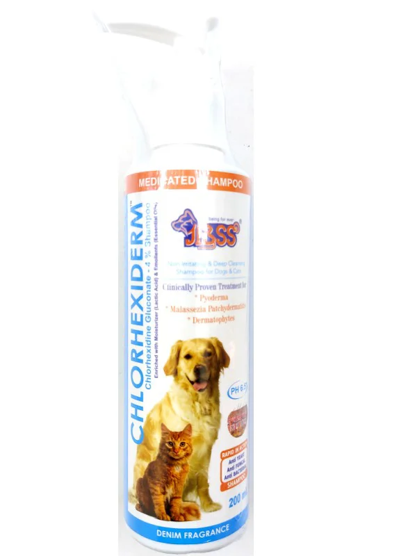 Jibss Chlorhexiderm Medicated Shampoo For Dogs & Cats