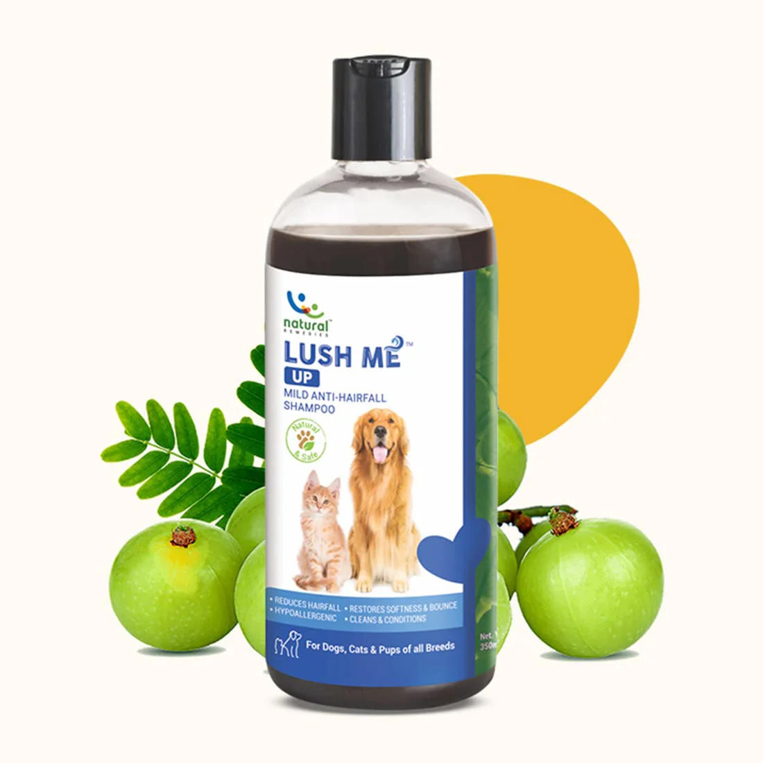 Natural Remedies Lush Me Up  Anti Hairfall Shampoo For Dogs & Cats