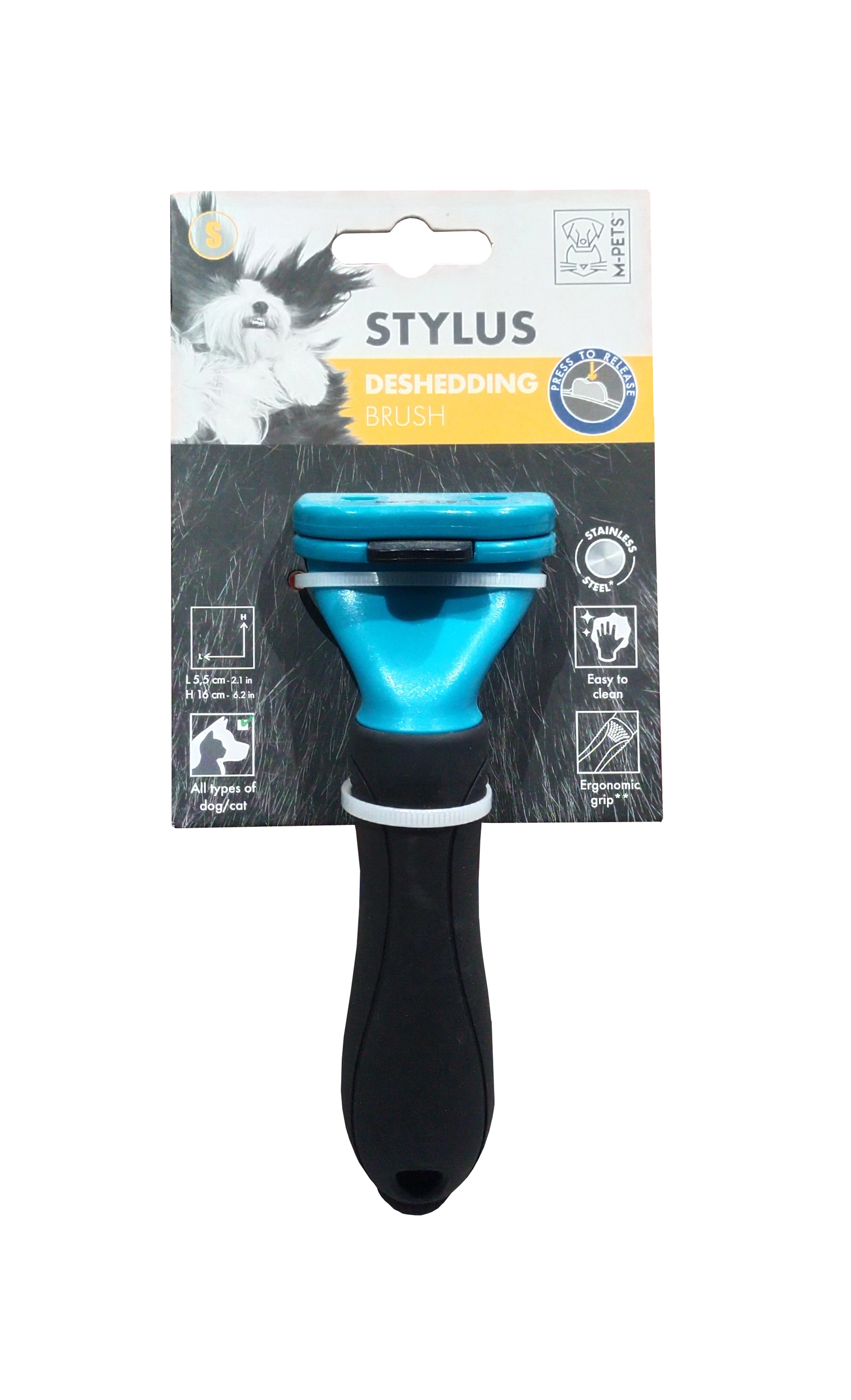 M PETS Stylus Deshedding Brush Small