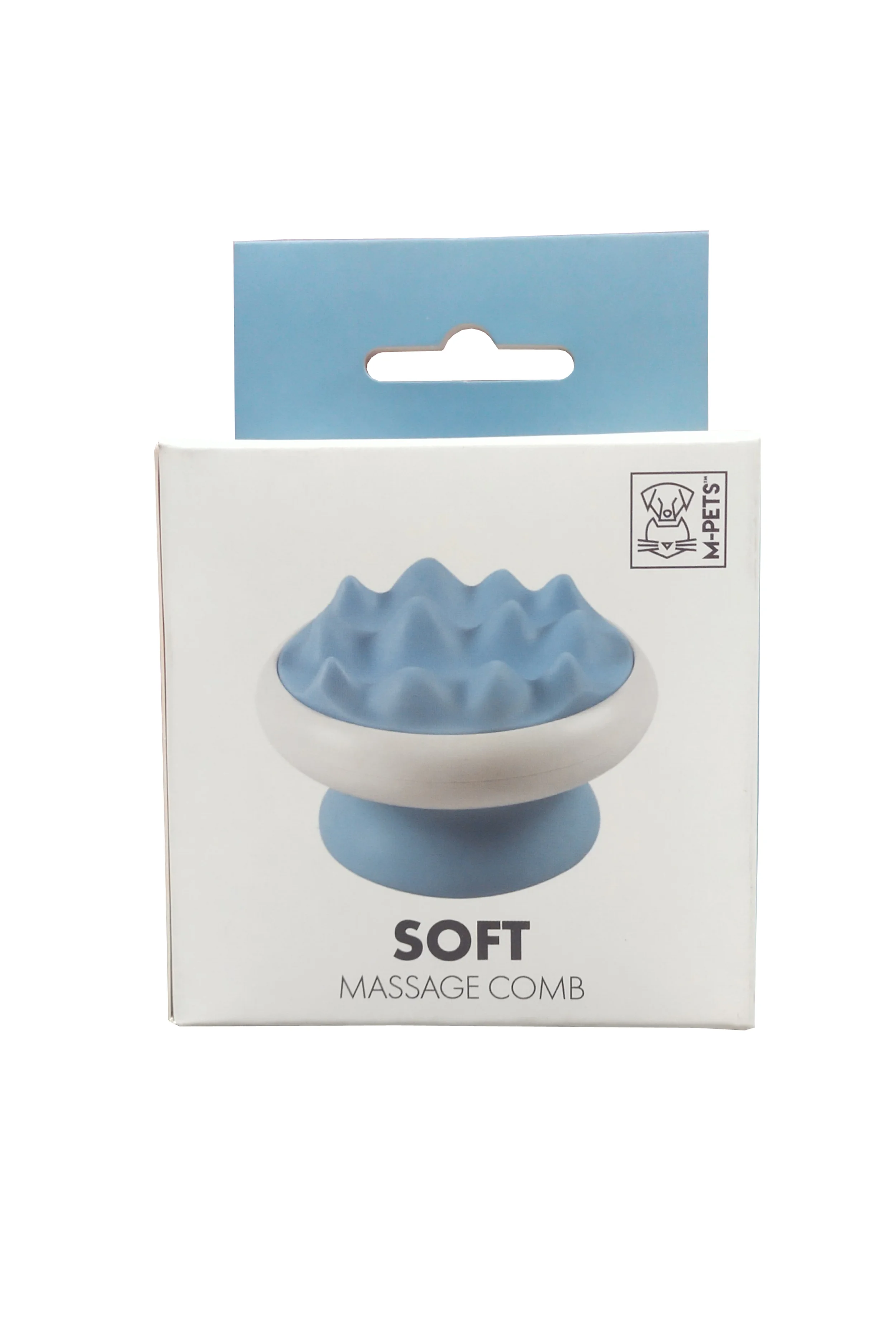 M PETS Soft Massage Soft Comb Coarse Teeth Blue
