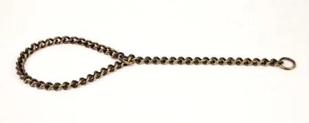 Kennel Brass Choke Chain Extra Thick (L = 24" - 28") (T = 5mm)