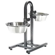 Royale Pet Products Steel Feeding Bowl With Adjustable U Stand