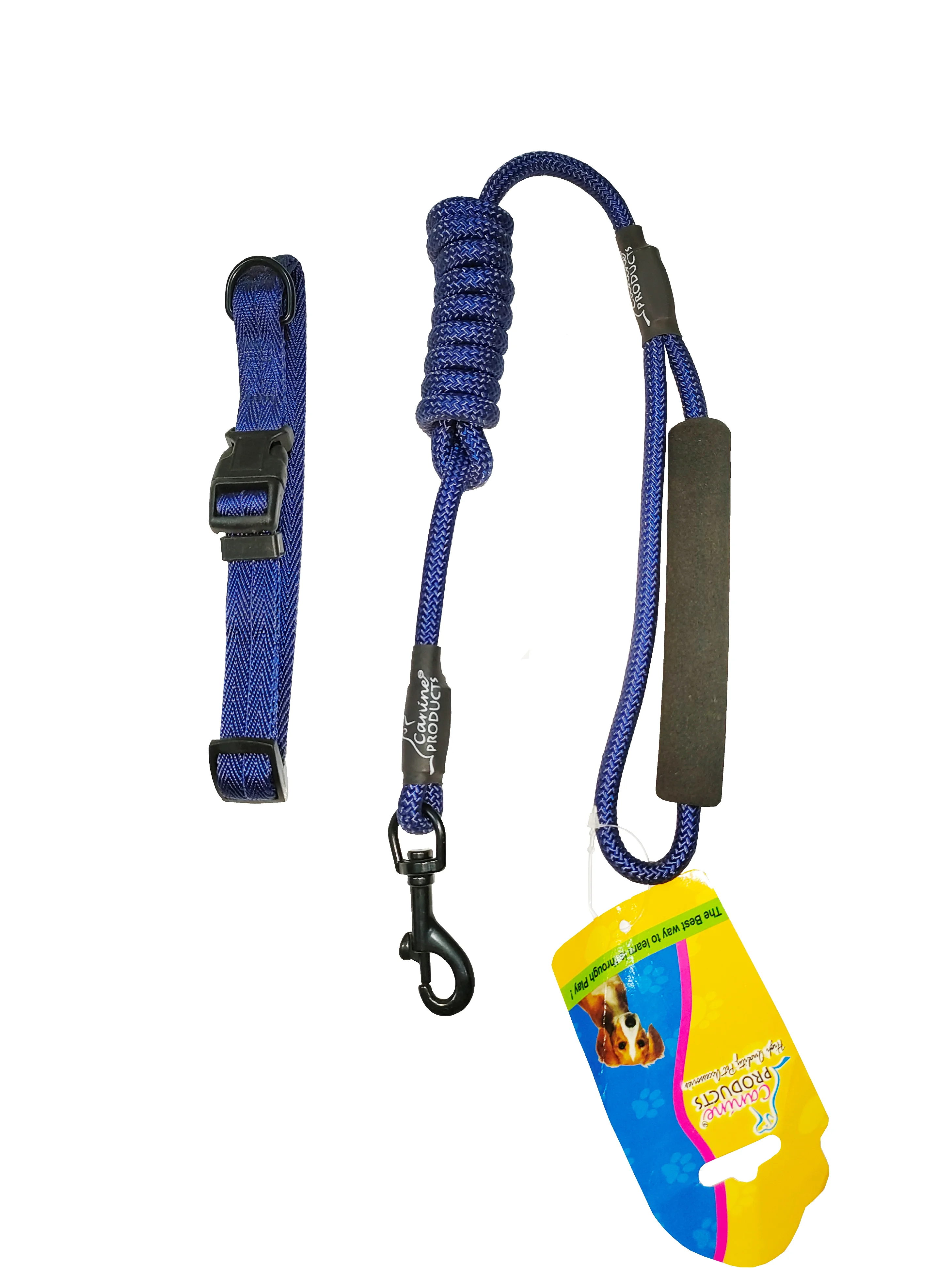 Canine Pet Rope With Collar 1" Width