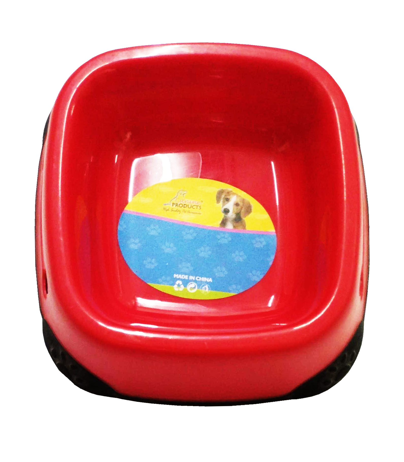 Canine Pet Plastic Square Bowl