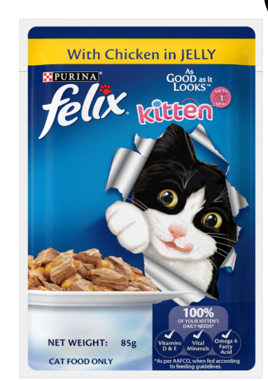 Felix Kitten Chicken In Jelly 12*85gm