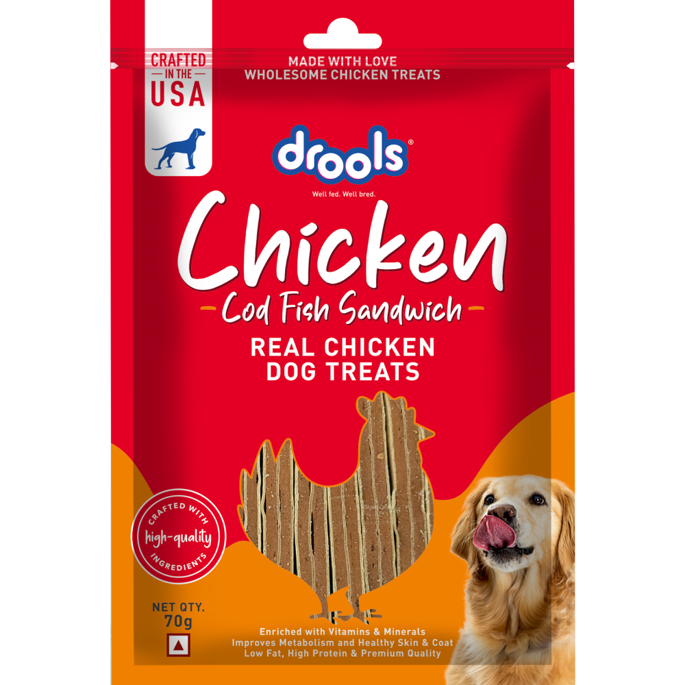 Drools CODFISH sandwich for dogs