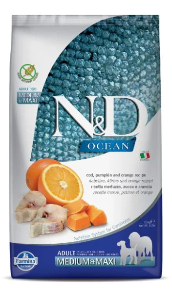Farmina  Dog Oean  Adult  Pumpkin  MED/MAX COD&ORA 12KG