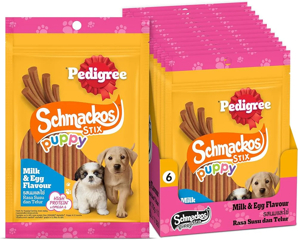 PED SCHMACKOS STIX PUP MILK&EGG