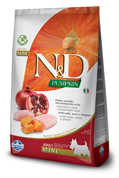 Farmina Natural & Delicious Grain Free Pumpkin Chicken & Pomegranate Adult Mini Dry Food - Image 3