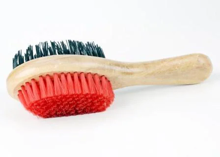 Kennel Double Sided Bristle Brush with Wood Handle