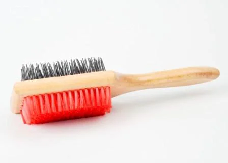 Kennel Pin & Bristle Square Brush With Wood Handle
