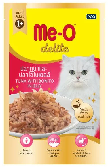 Meo Delite Tuna with Bonito in Jelly Wet Pouch