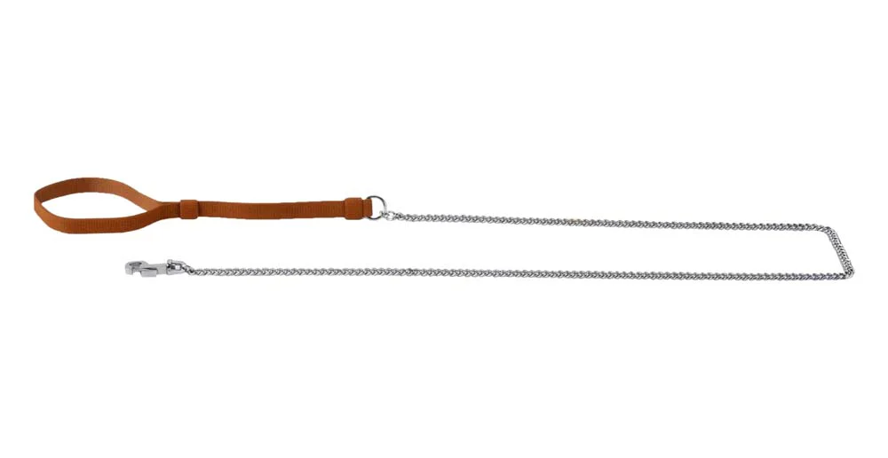 Kennel Chain Lead Extra Thin (L = 36") (T = 2mm) with Furlon handle (W = 3/4")